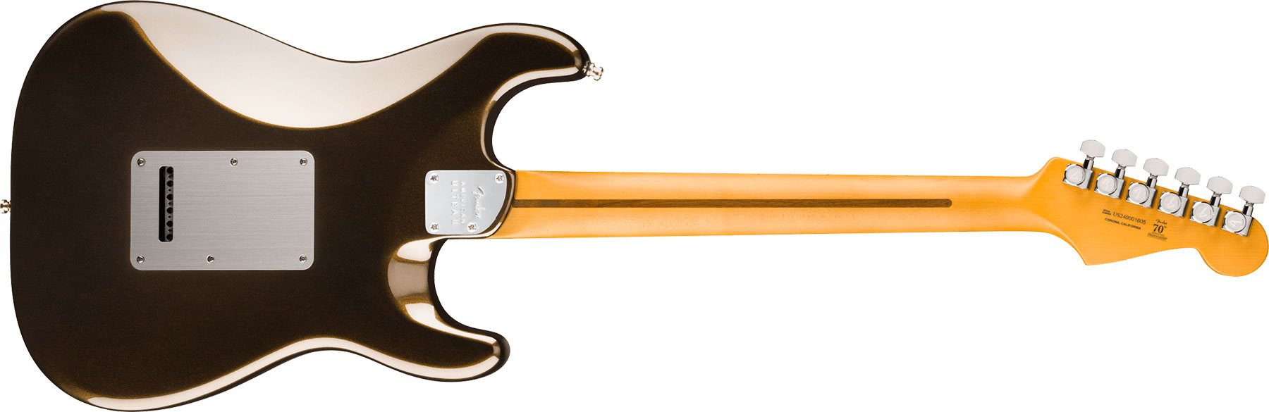 Fender Strat American Ultra Ii Lh Usa Gaucher Trem 3s Eb - Texas Tea - E-Gitarre in Str-Form - Variation 1