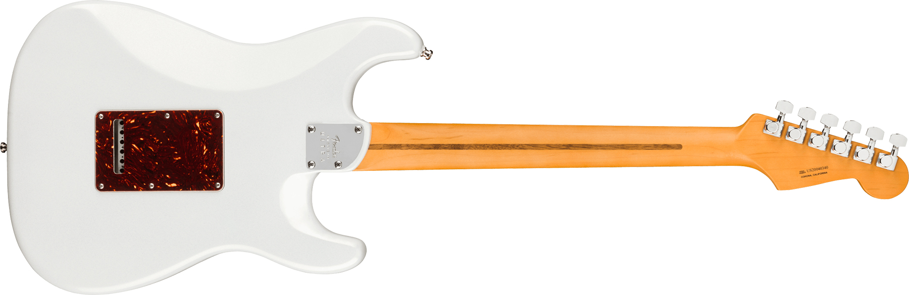 Fender Strat American Ultra Lh Gaucher Usa Rw +etui - Arctic Pearl - E-Gitarre für Linkshänder - Variation 1