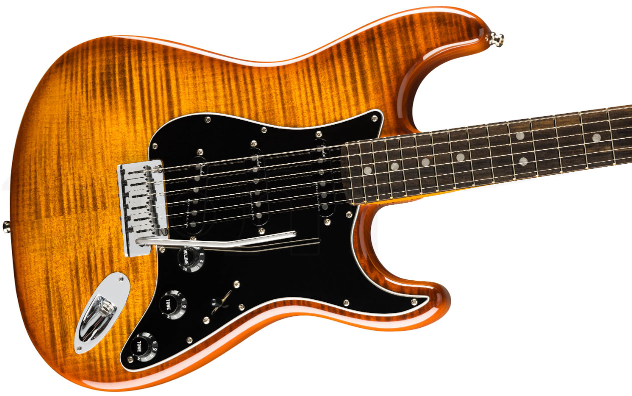 Fender Strat American Ultra Ltd Usa 3s Trem Eb - Tiger's Eye - E-Gitarre in Str-Form - Variation 2