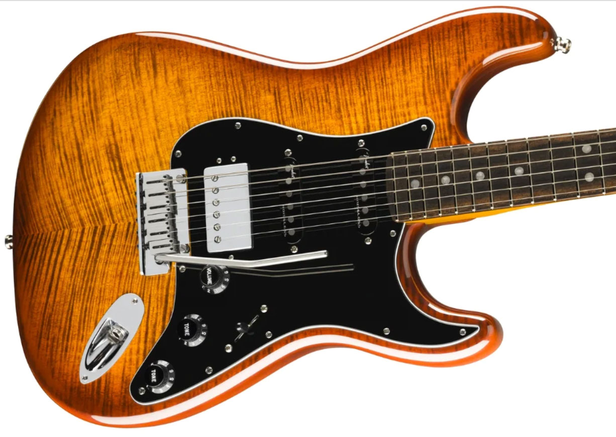 Fender Strat American Ultra Ltd Usa Hss Trem Eb - Tiger's Eye - E-Gitarre in Str-Form - Variation 2