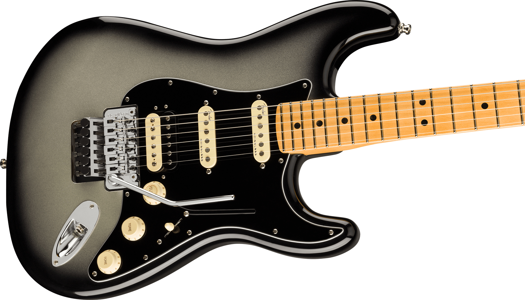 Fender Strat American Ultra Luxe Hss Floyd Rose Usa Fr Mn +etui - Silverburst - E-Gitarre in Str-Form - Variation 2