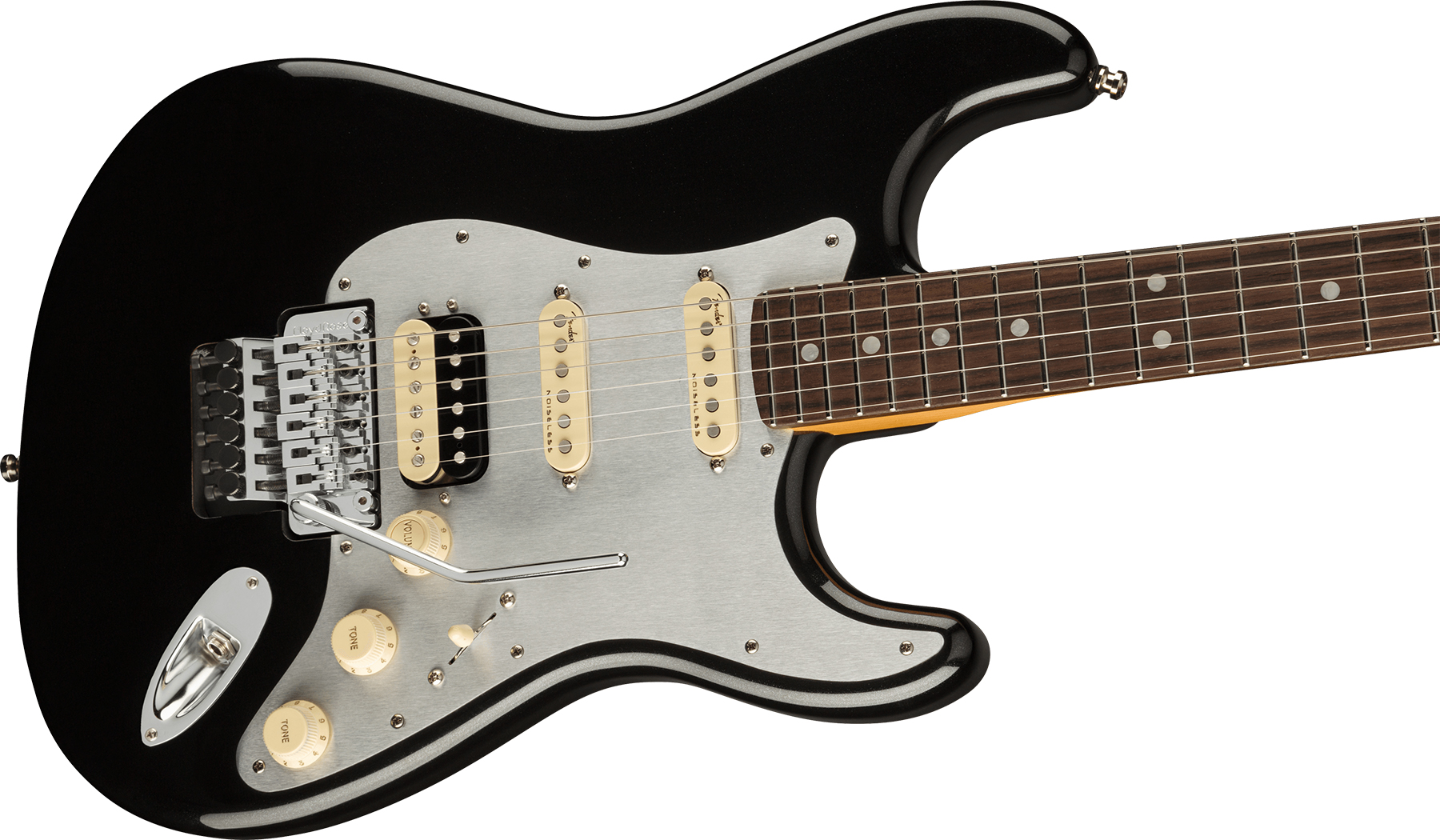 Fender Strat American Ultra Luxe Hss Floyd Rose Usa Fr Rw +etui - Mystic Black - E-Gitarre in Str-Form - Variation 2