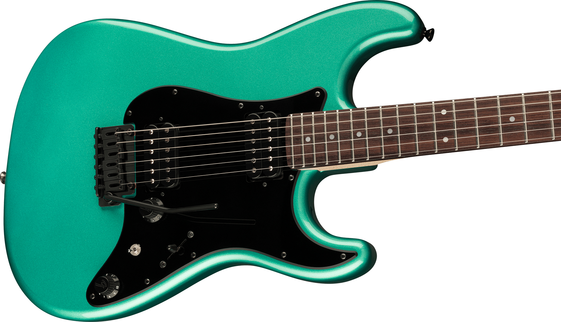 Fender Strat Boxer Hh Jap Trem Rw +housse - Sherwood Green Metallic - E-Gitarre in Str-Form - Variation 2