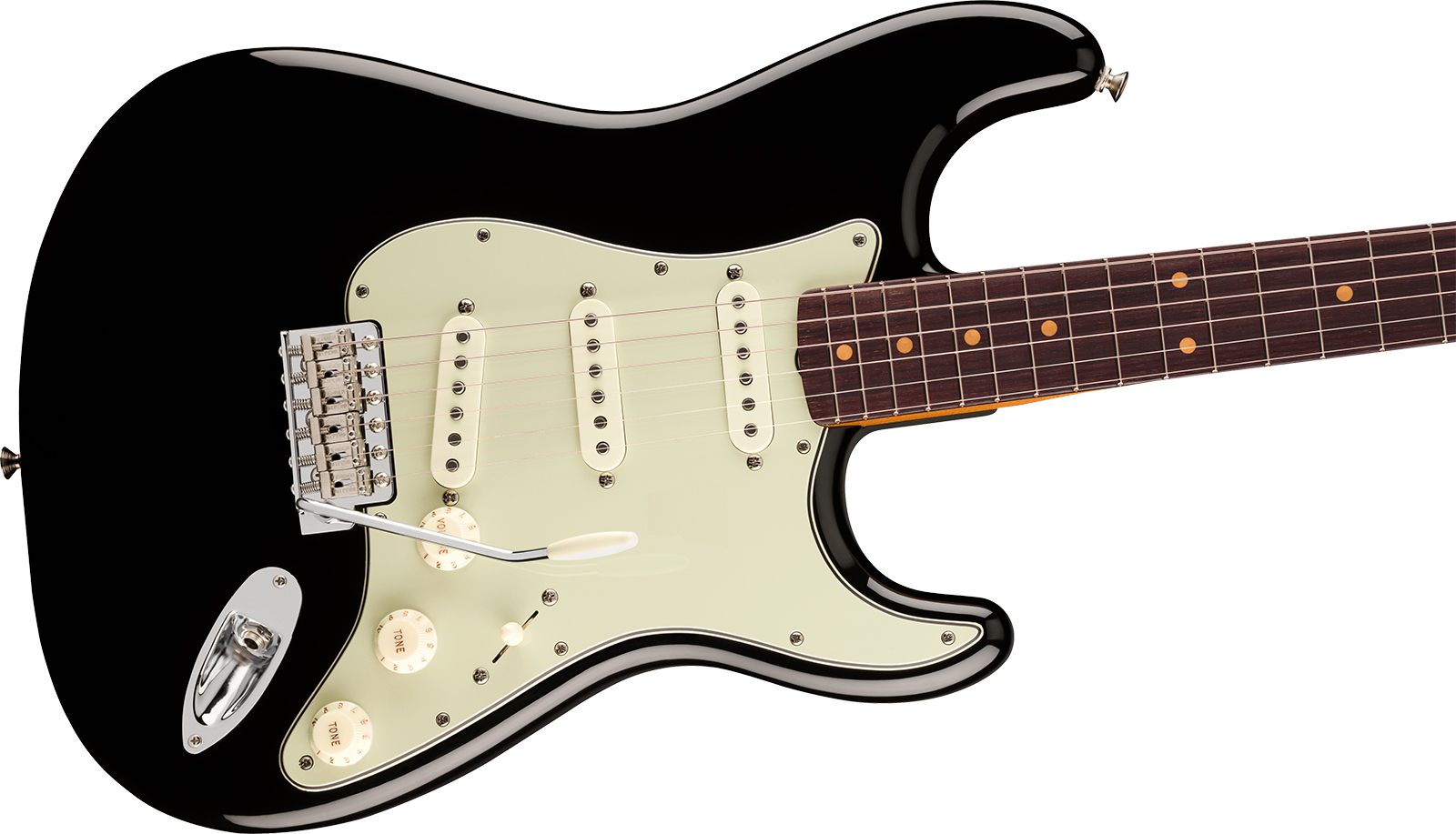 Fender Strat Early 60s Vintera 3 Mex 3s Trem Rw - Black - E-Gitarre in Str-Form - Variation 2