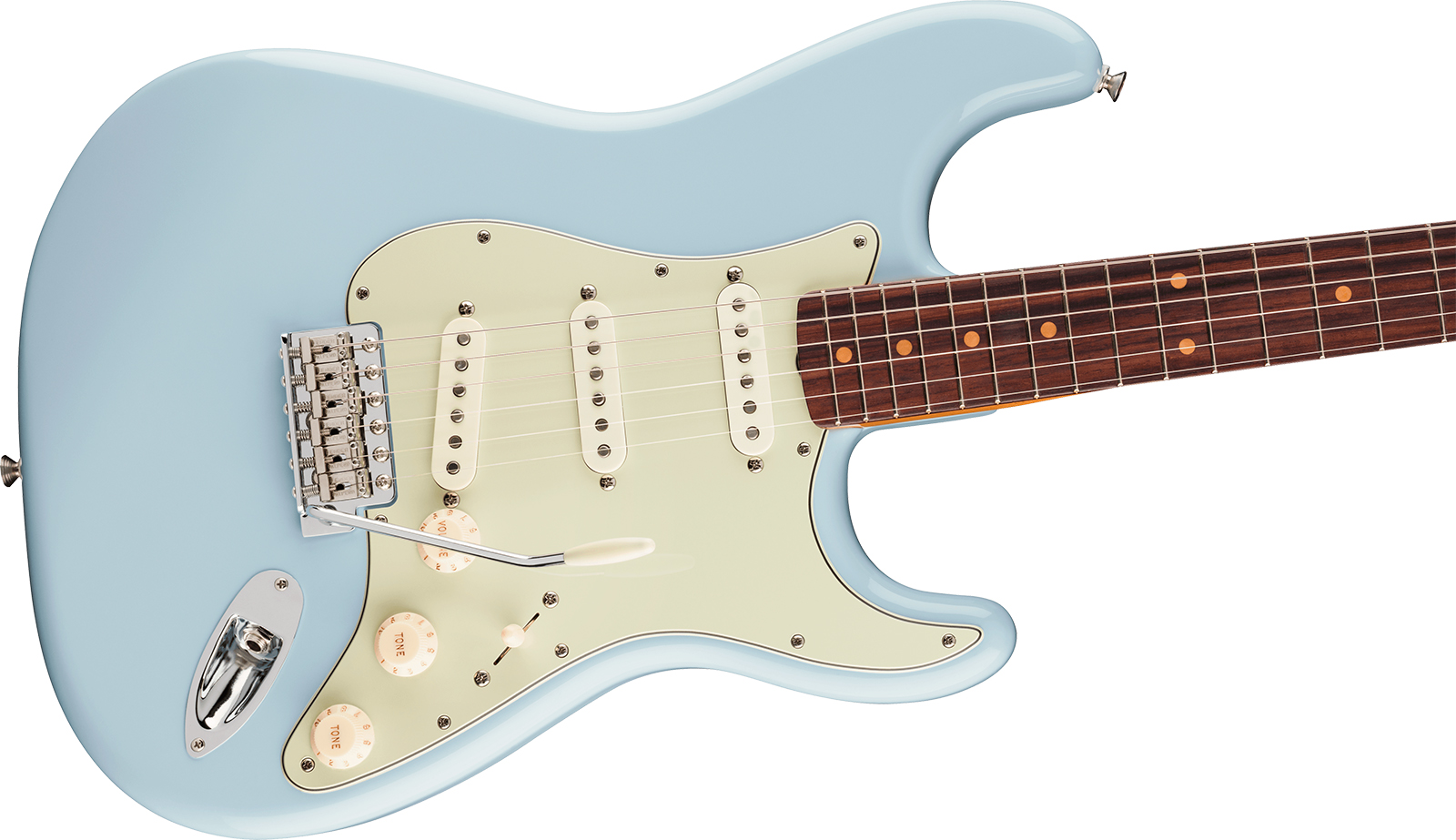 Fender Strat Early 60s Vintera 3 Mex 3s Trem Rw - Sonic Blue - E-Gitarre in Str-Form - Variation 2
