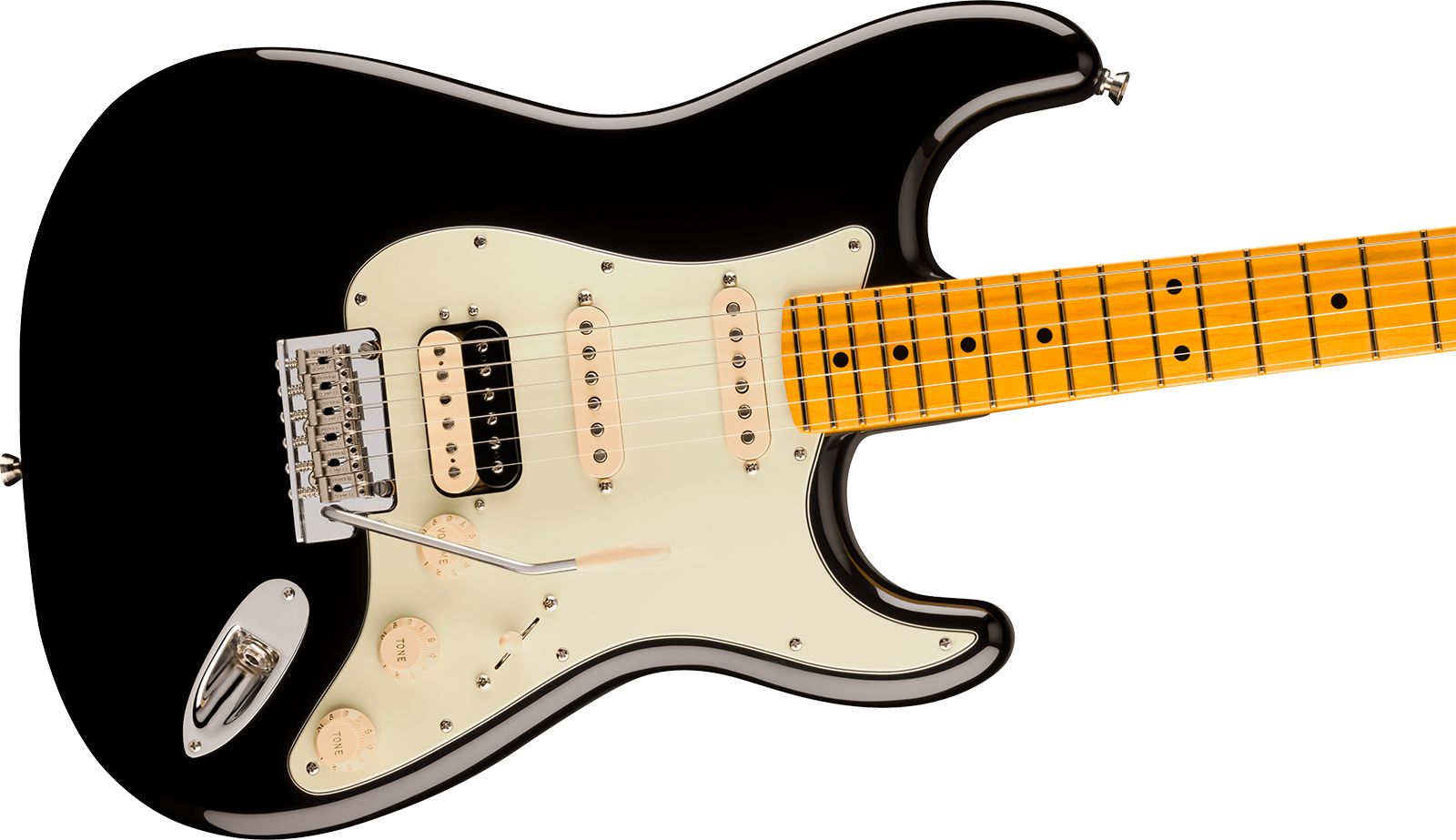 Fender Strat Hss American Pro. Usa Hss Trem Mn - Black - E-Gitarre in Str-Form - Variation 2