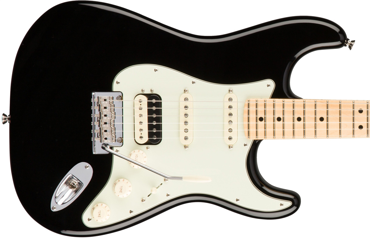 Fender Strat Hss Shawbucker American Professional Usa Mn - Black - E-Gitarre in Str-Form - Variation 1