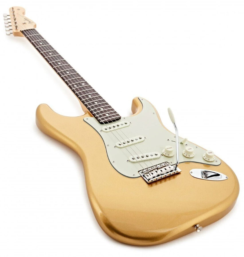 Fender Strat Hybrid Ii Mij Jap 3s Trem Rw - Gold - E-Gitarre in Str-Form - Variation 2