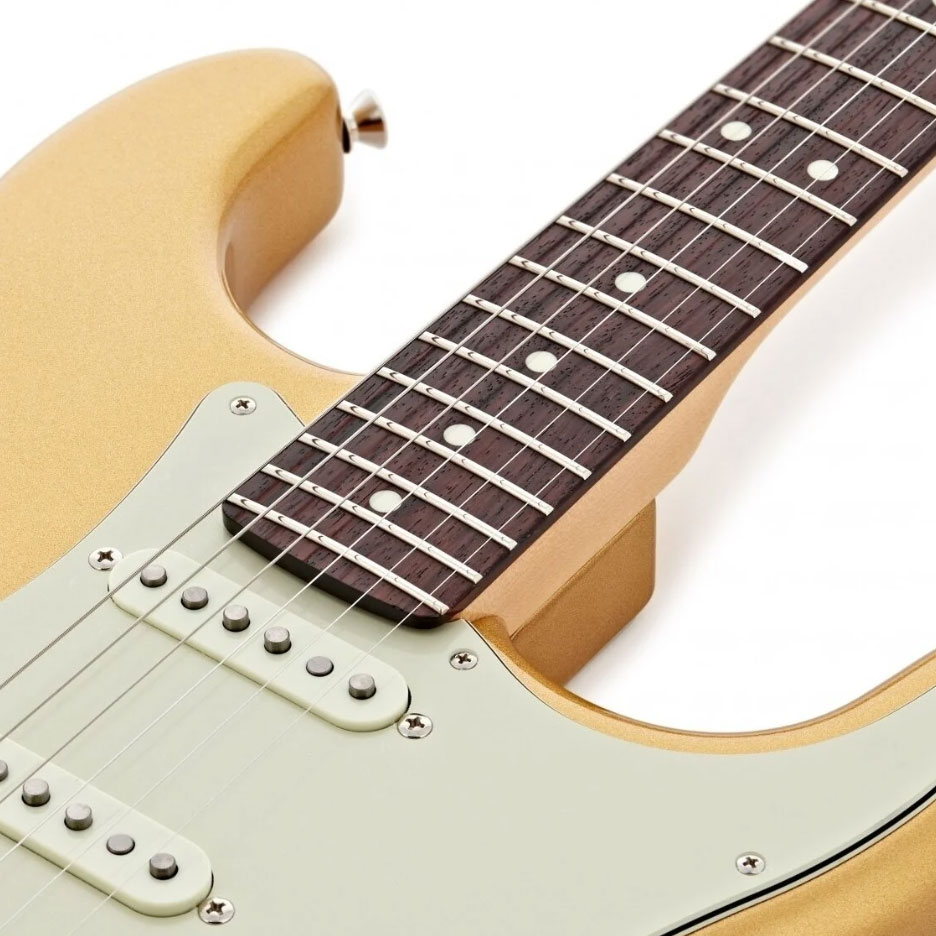 Fender Strat Hybrid Ii Mij Jap 3s Trem Rw - Gold - E-Gitarre in Str-Form - Variation 3
