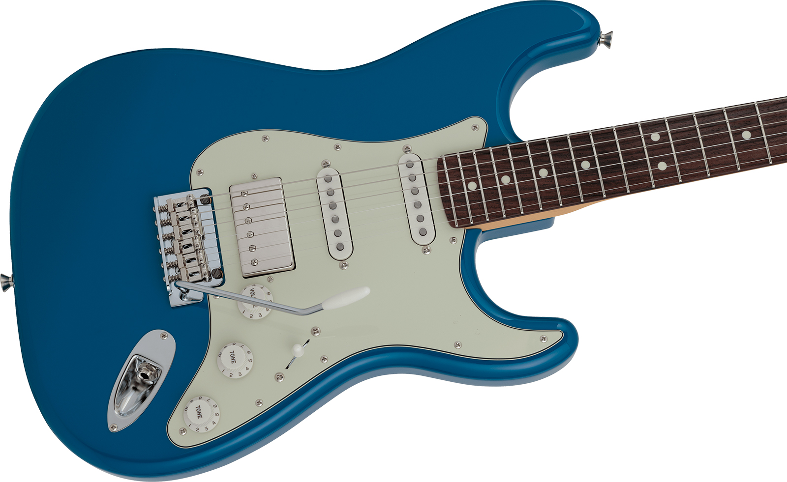 Fender Strat Hybrid Ii Mij Ltd Jap Hss Trem Rw - Forest Blue - E-Gitarre in Str-Form - Variation 2