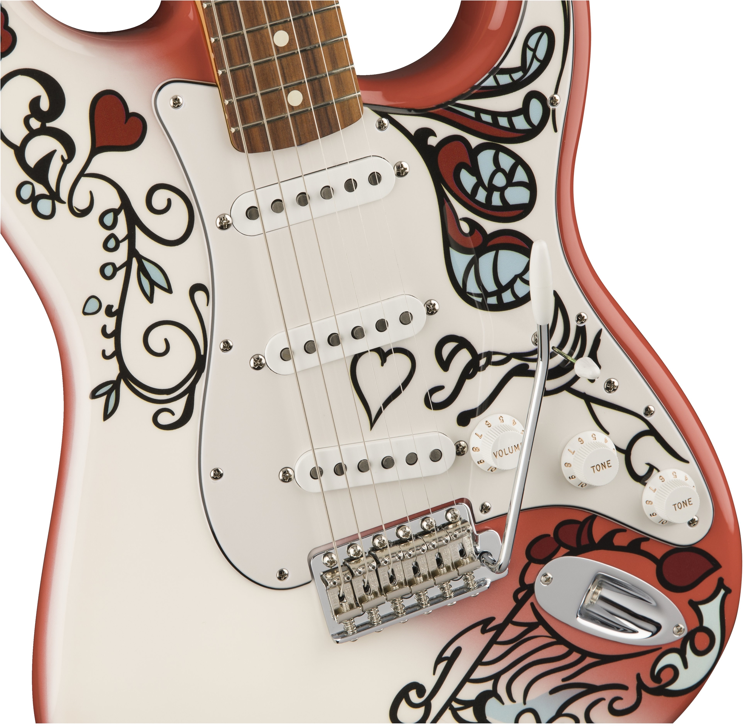 Fender Strat Jimi Hendrix Monterey Mex Sss Pf - Hand Painted Custom - E-Gitarre in Teleform - Variation 6