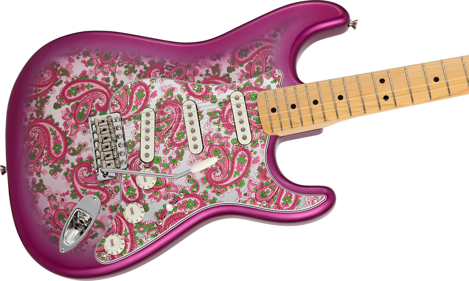 Fender Strat Ltd Jap 3s Trem Mn - Pink Paisley - E-Gitarre in Str-Form - Variation 2