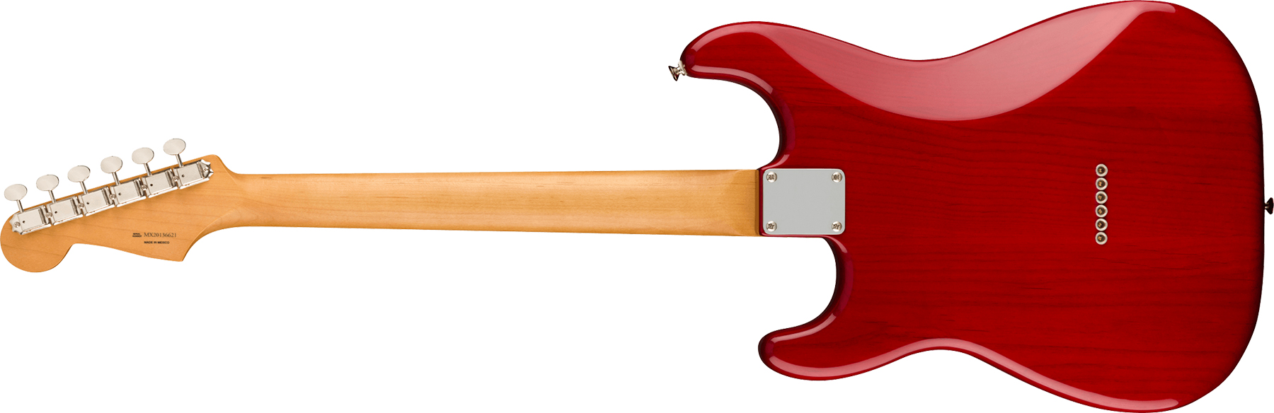 Fender Strat Noventa Mex Ss Ht Pf +housse - Crimson Red Transparent - E-Gitarre in Str-Form - Variation 1
