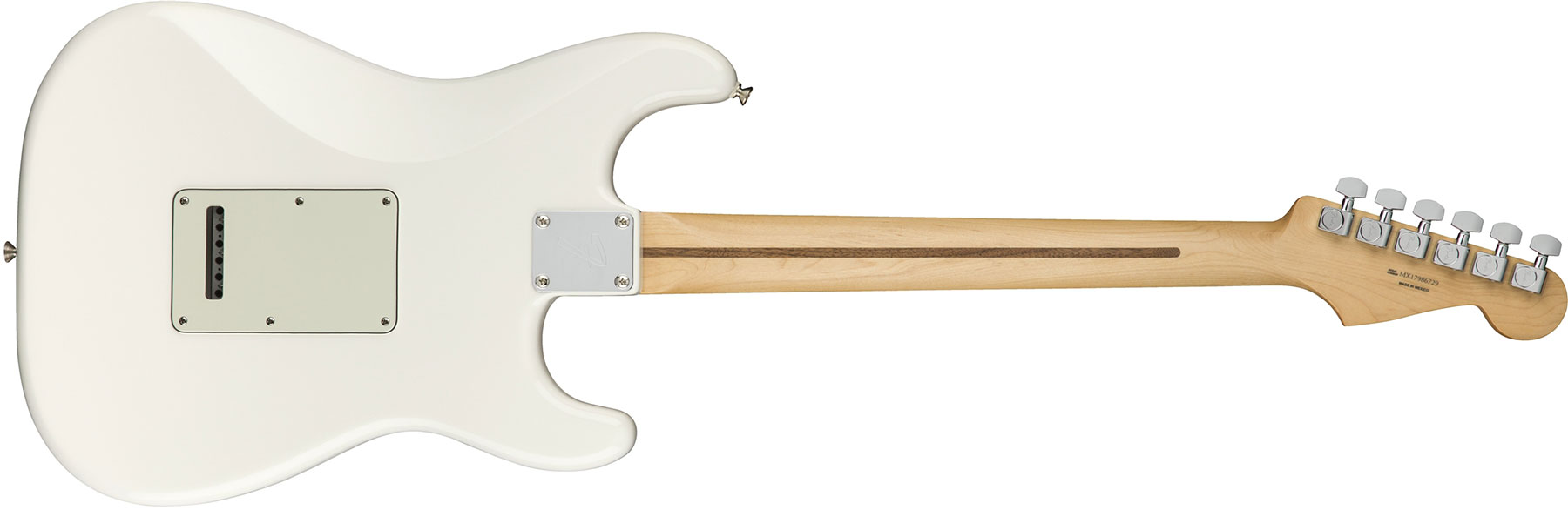 Fender Strat Player Lh Gaucher Mex Sss Mn - Polar White - E-Gitarre für Linkshänder - Variation 1