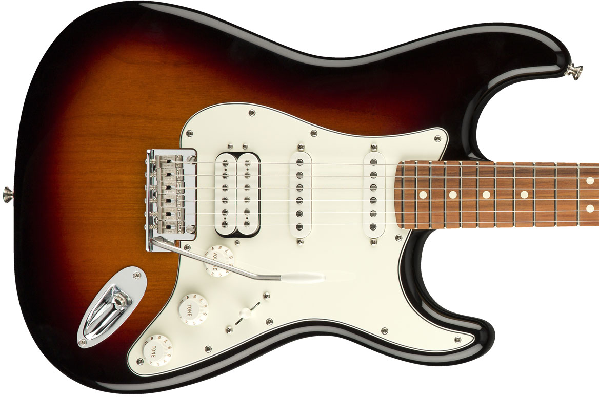 Fender Strat Player Mex Hss Pf - 3-color Sunburst - E-Gitarre in Str-Form - Variation 1