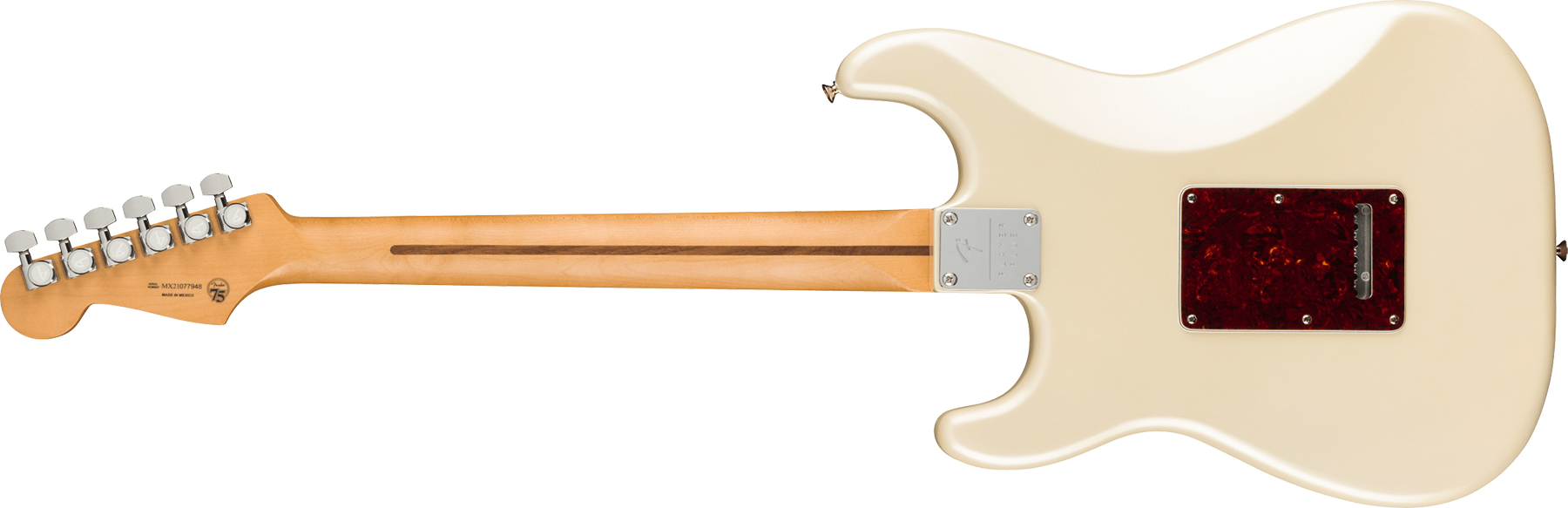 Fender Strat Player Plus Lh Mex Gaucher 3s Trem Mn - Olympic Pearl - E-Gitarre für Linkshänder - Variation 1