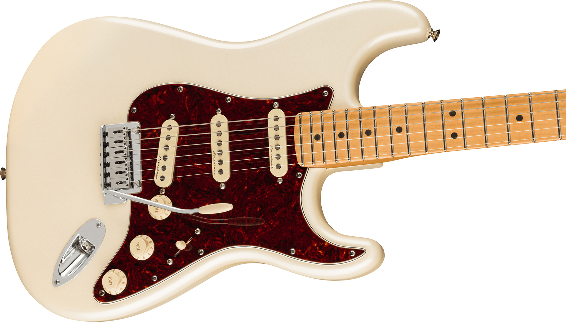 Fender Strat Player Plus Lh Mex Gaucher 3s Trem Mn - Olympic Pearl - E-Gitarre für Linkshänder - Variation 2