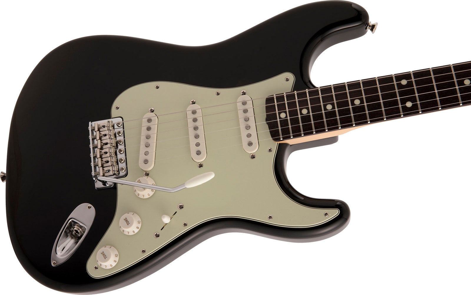 Fender Strat Traditional Ii 60s Mij Jap 3s Trem Rw - Black - E-Gitarre in Str-Form - Variation 2