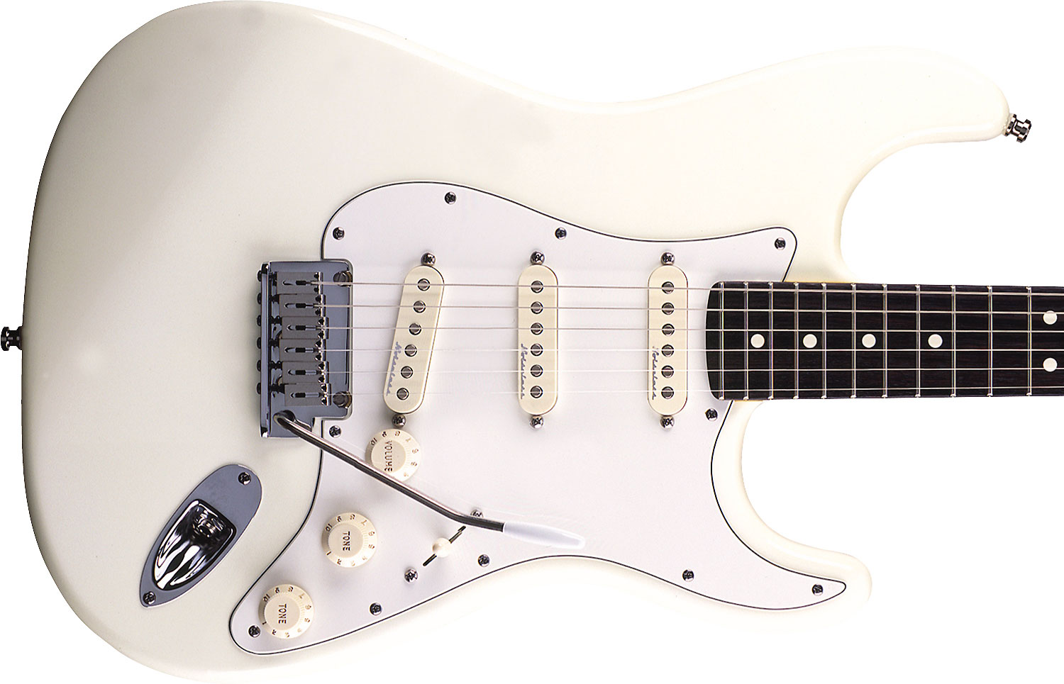 Fender Jeff Beck Strat Usa Signature 3s Trem Rw - Olympic White - E-Gitarre in Str-Form - Variation 2