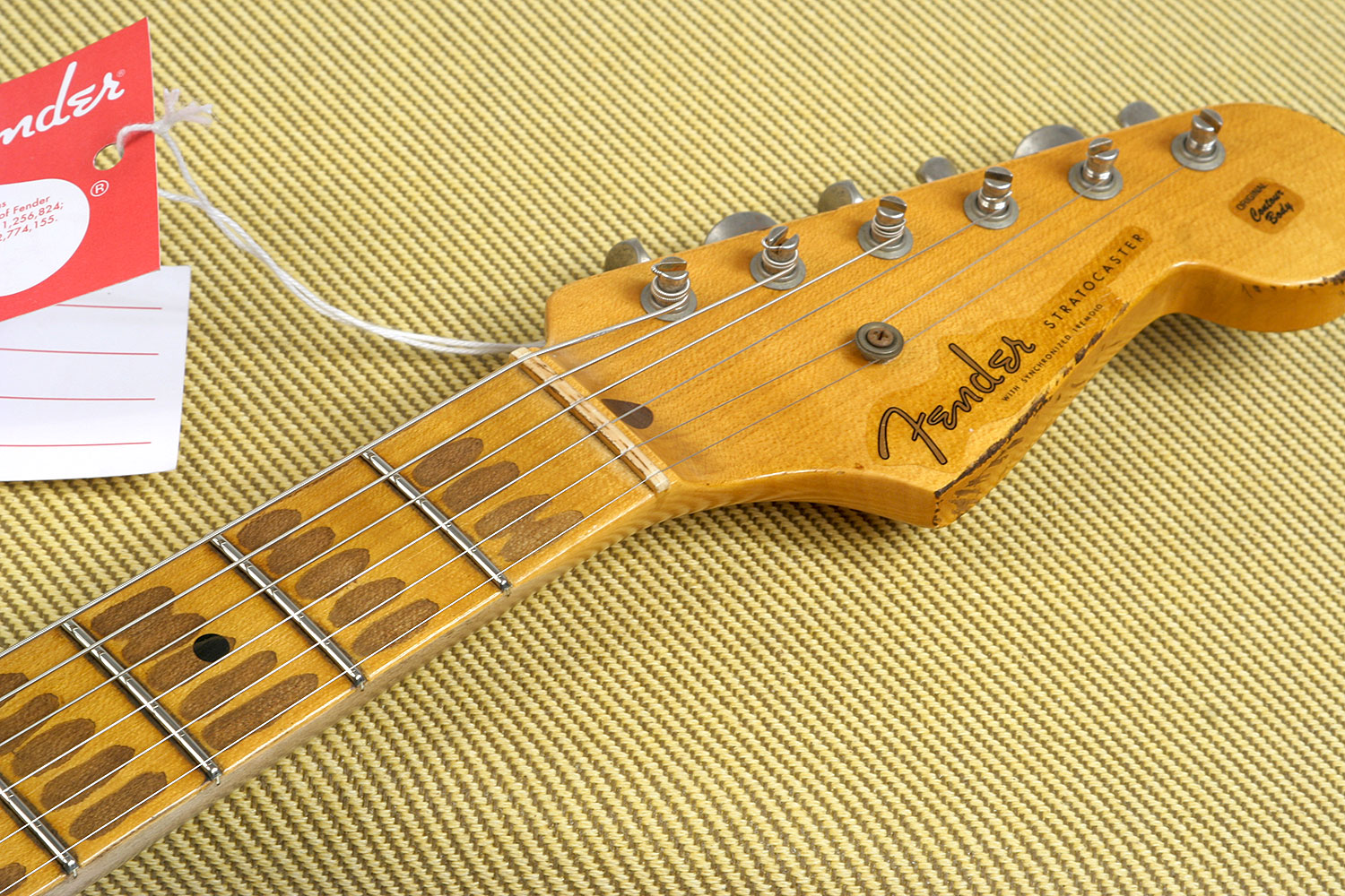 Fender Custom Shop Strat 1954 60th Anniversary Mn - Heavy Relic, Desert Sand - E-Gitarre in Str-Form - Variation 9