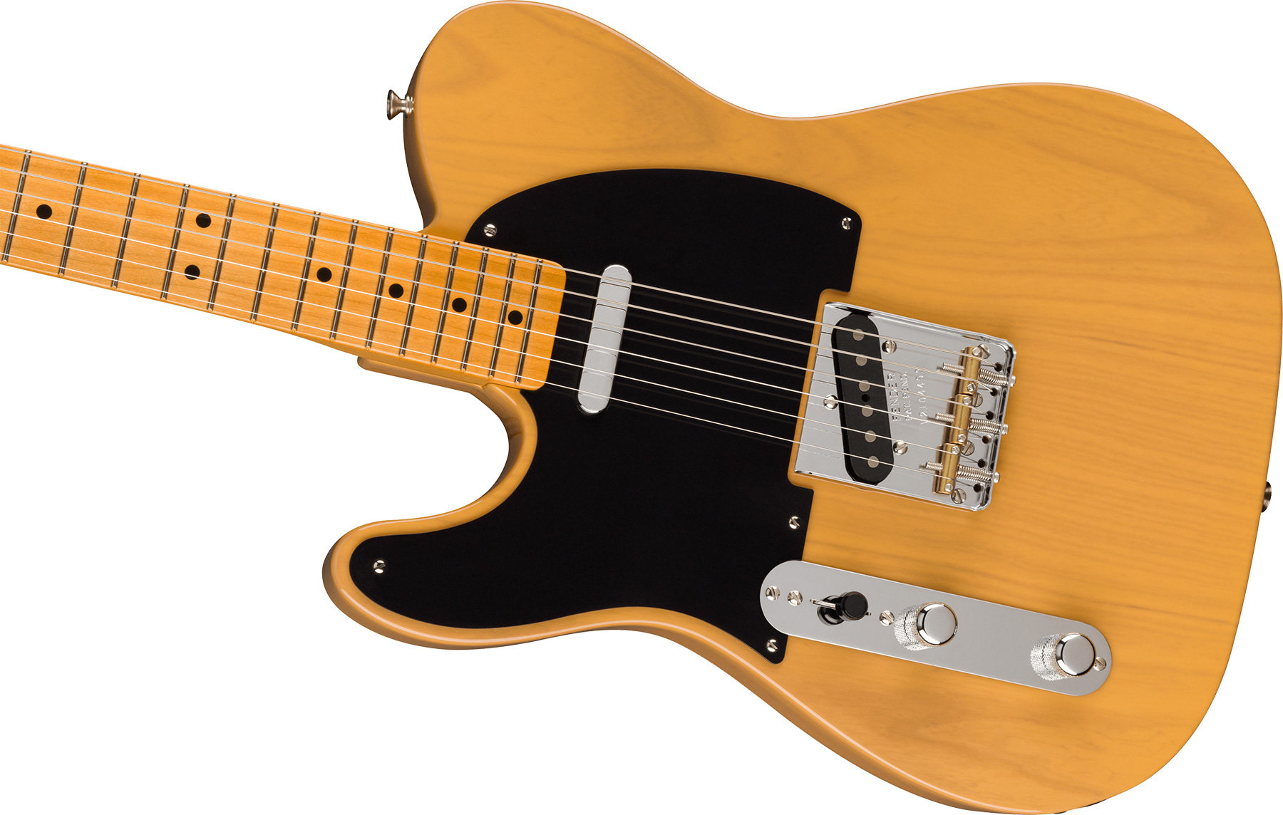Fender Tele 1951 American Vintage Ii Lh Gaucher 2s Ht Mn - Butterscotch Blonde - E-Gitarre für Linkshänder - Variation 2