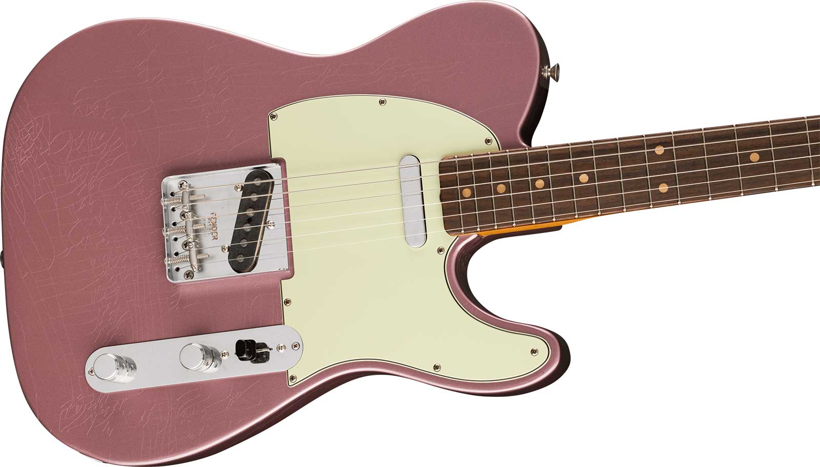 Fender Tele 60s Road Worn Vintera 2 Ltd Mex 2s Ht Rw - Burgundy Mist Metallic - E-Gitarre in Teleform - Variation 2