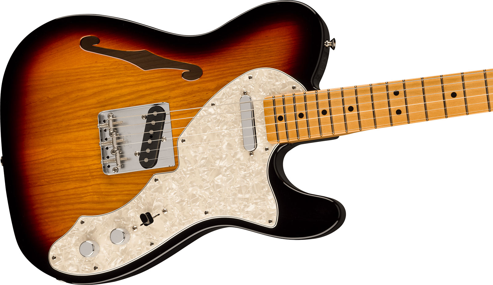Fender Tele 60s Thinline Vintera 2 Mex 2s Ht Mn - 3-color Sunburst - Semi-Hollow E-Gitarre - Variation 2