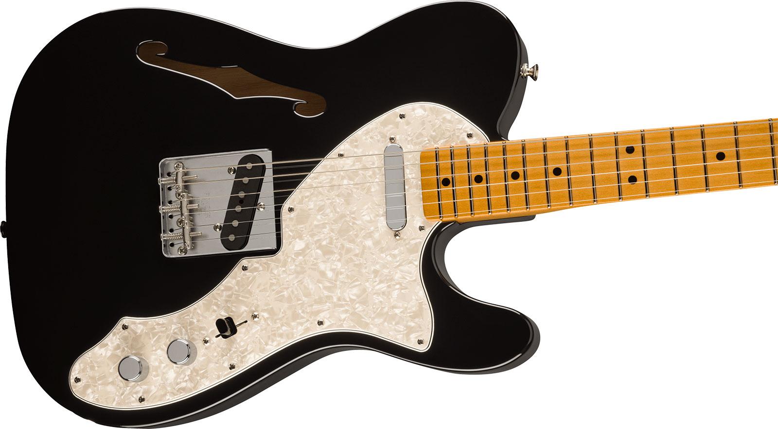 Fender Tele 60s Thinline Vintera 2 Mex 2s Ht Mn - Black - Semi-Hollow E-Gitarre - Variation 2