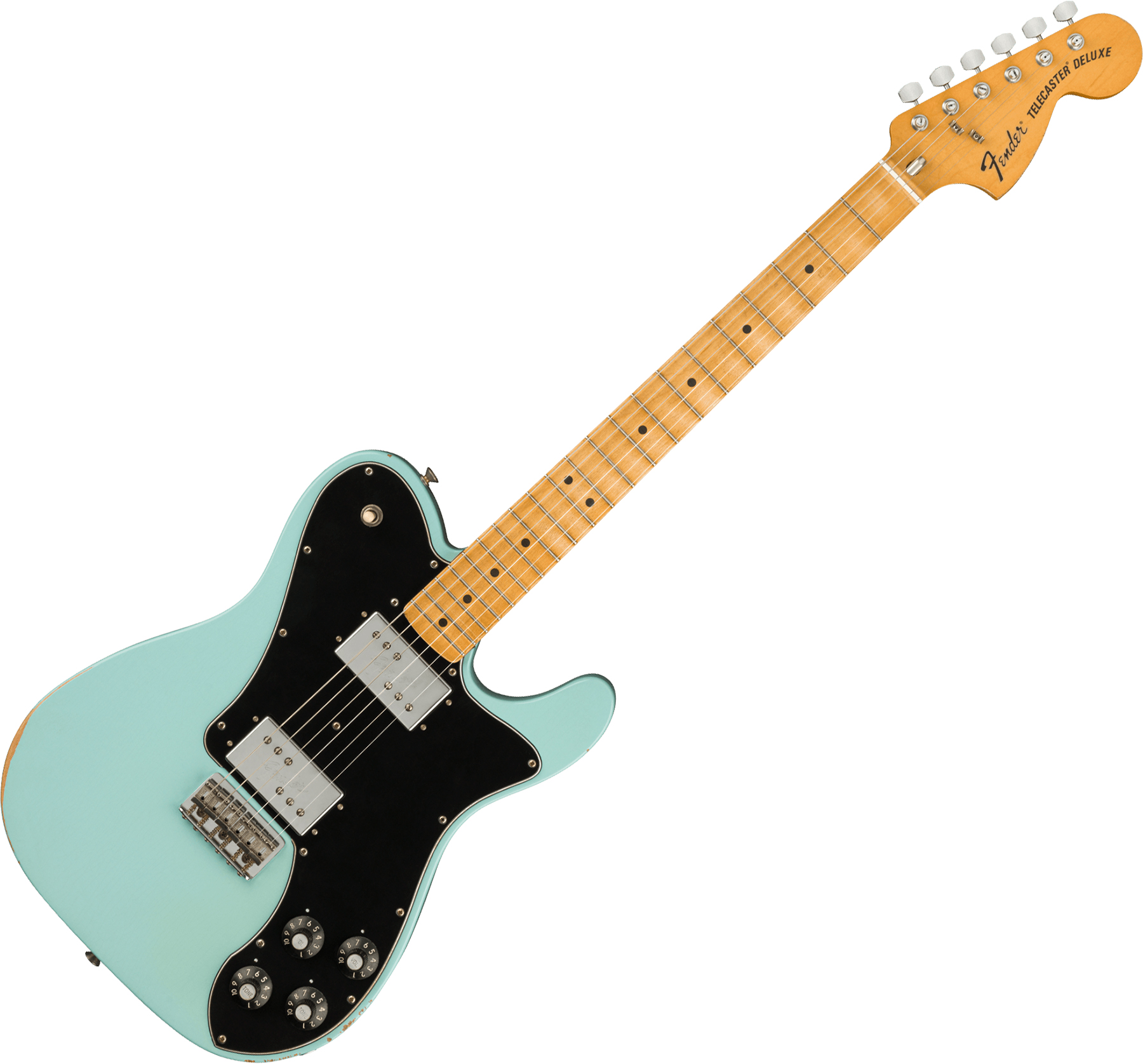 Solidbody e-gitarre Fender Vintera Road Worn '70s Telecaster Deluxe (MEX,  MN) - daphne blue blau