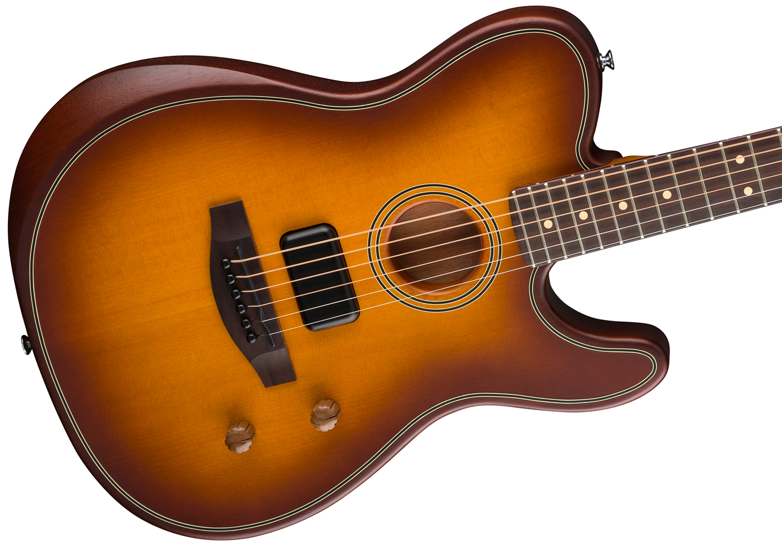 Fender Tele Acoustasonic Standard Ind Epicea Nyatoh Rw - Honey Burst - Folk-Gitarre - Variation 2
