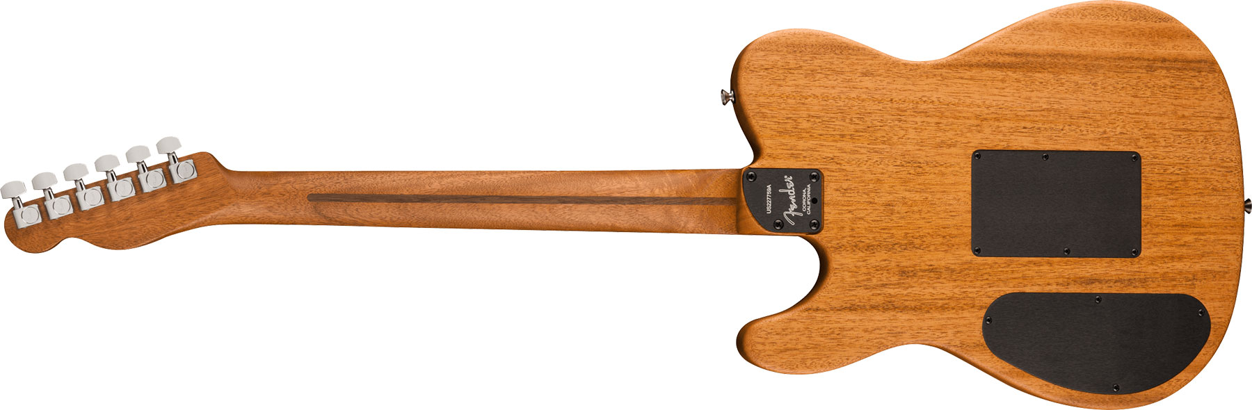 Fender Tele American Acoustasonic All Mahogany Usa Tout Acajou Eb - Bourbon Burst - Elektroakustische Gitarre - Variation 1