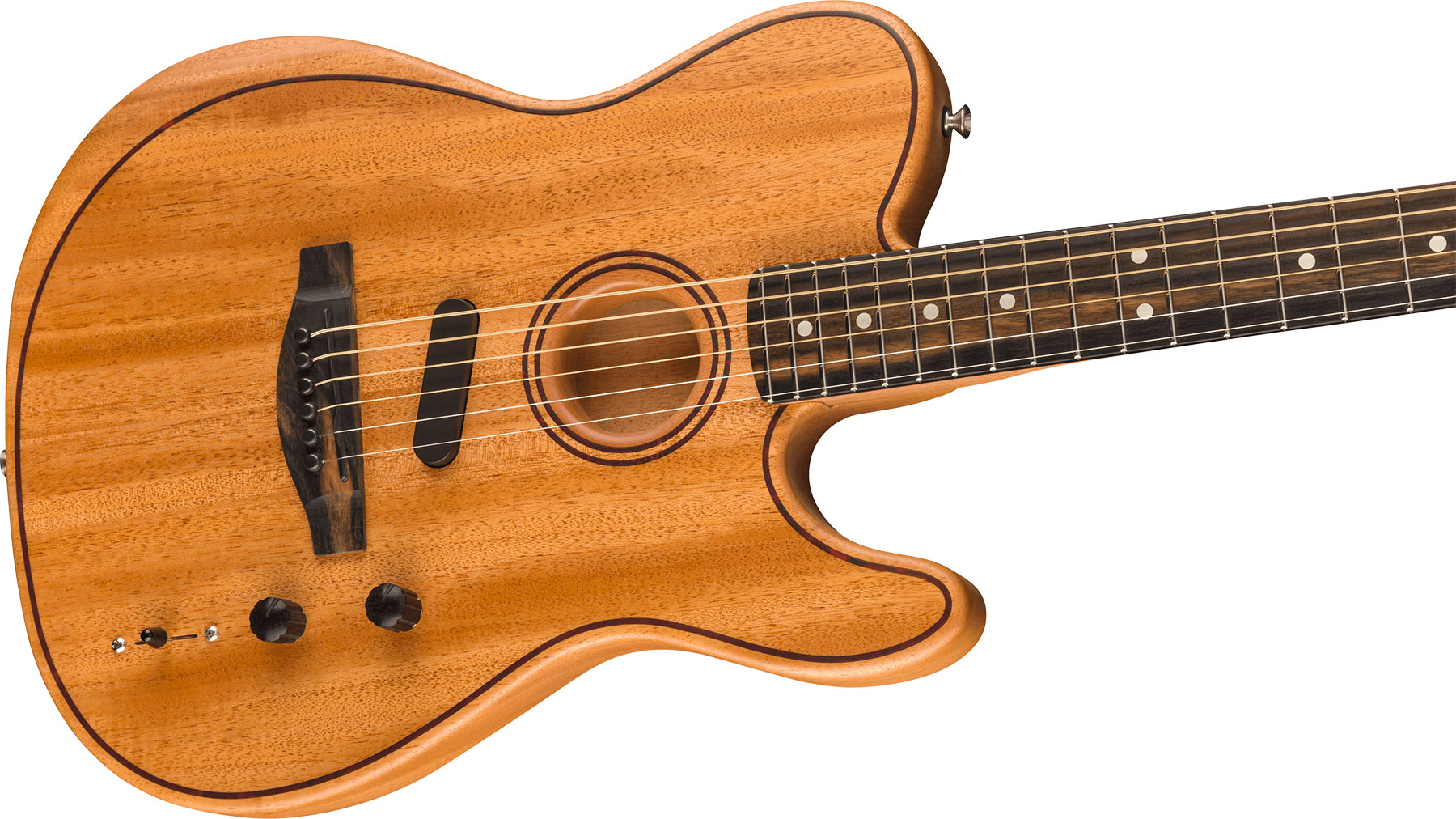 Fender Tele American Acoustasonic All Mahogany Usa Tout Acajou Eb - Natural - Elektroakustische Gitarre - Variation 2