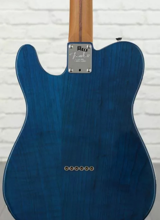 Fender Tele American Professional Roasted Neck Ltd 2020 Usa Mn - Sapphire Blue Transparent - E-Gitarre in Teleform - Variation 2
