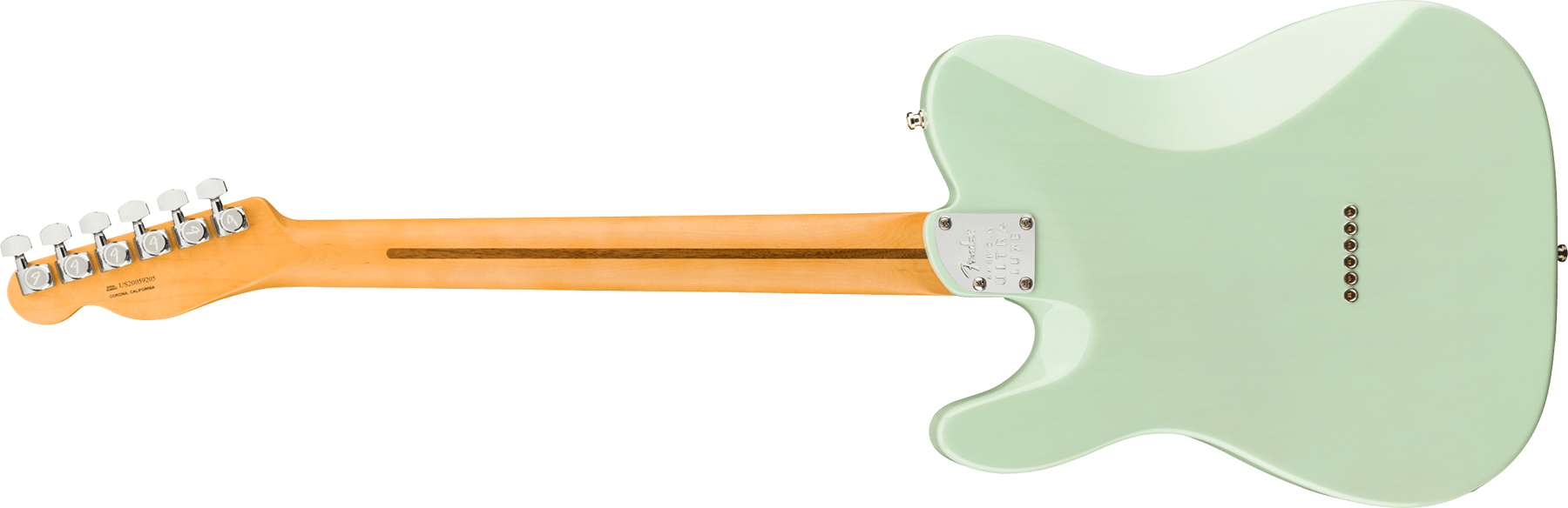 Fender Tele American Ultra Luxe Usa Rw +etui - Transparent Surf Green - E-Gitarre in Teleform - Variation 1
