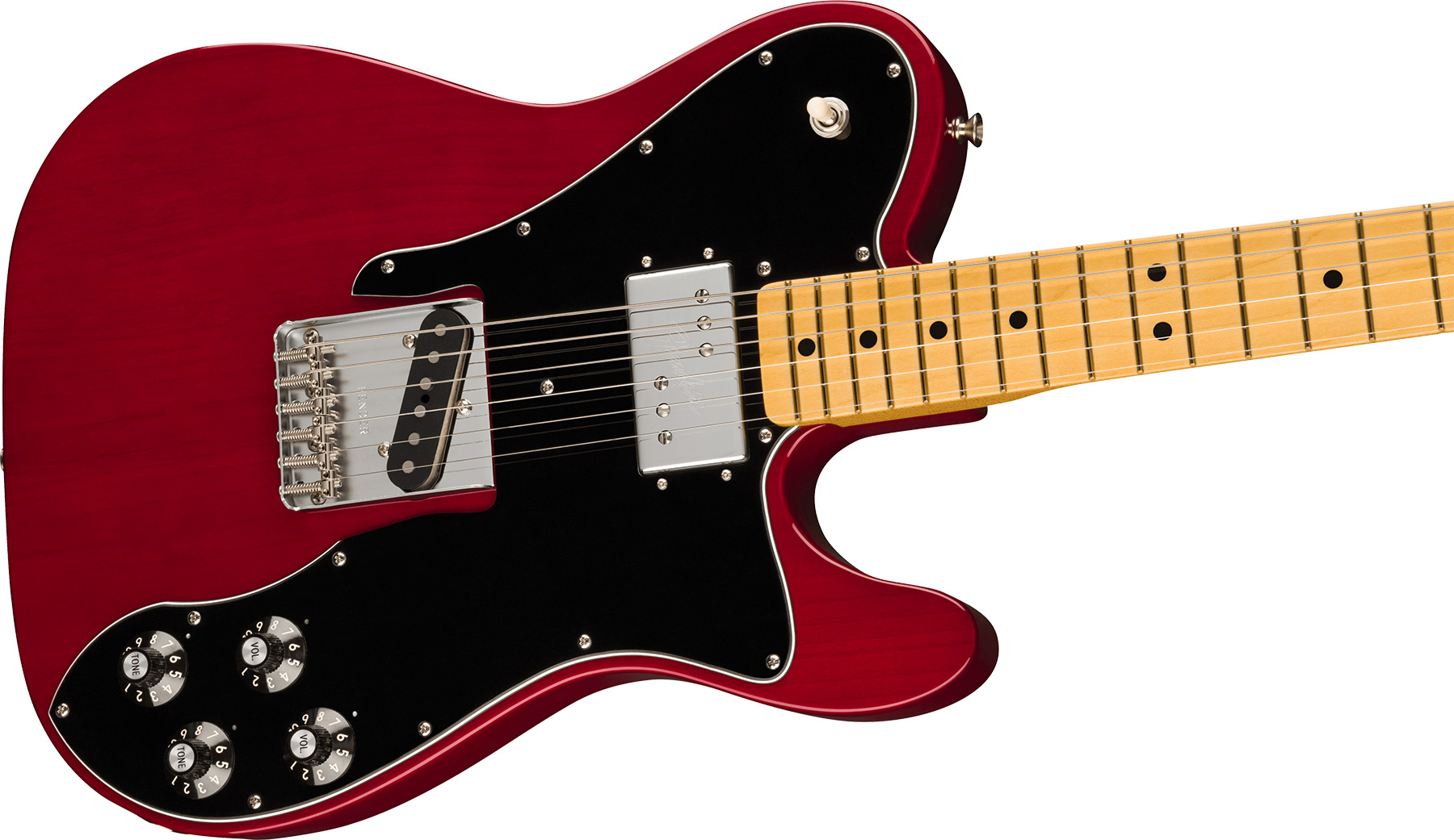 Fender Tele Custom 1977 American Vintage Ii Usa Sh Ht Mn - Wine - E-Gitarre in Teleform - Variation 1