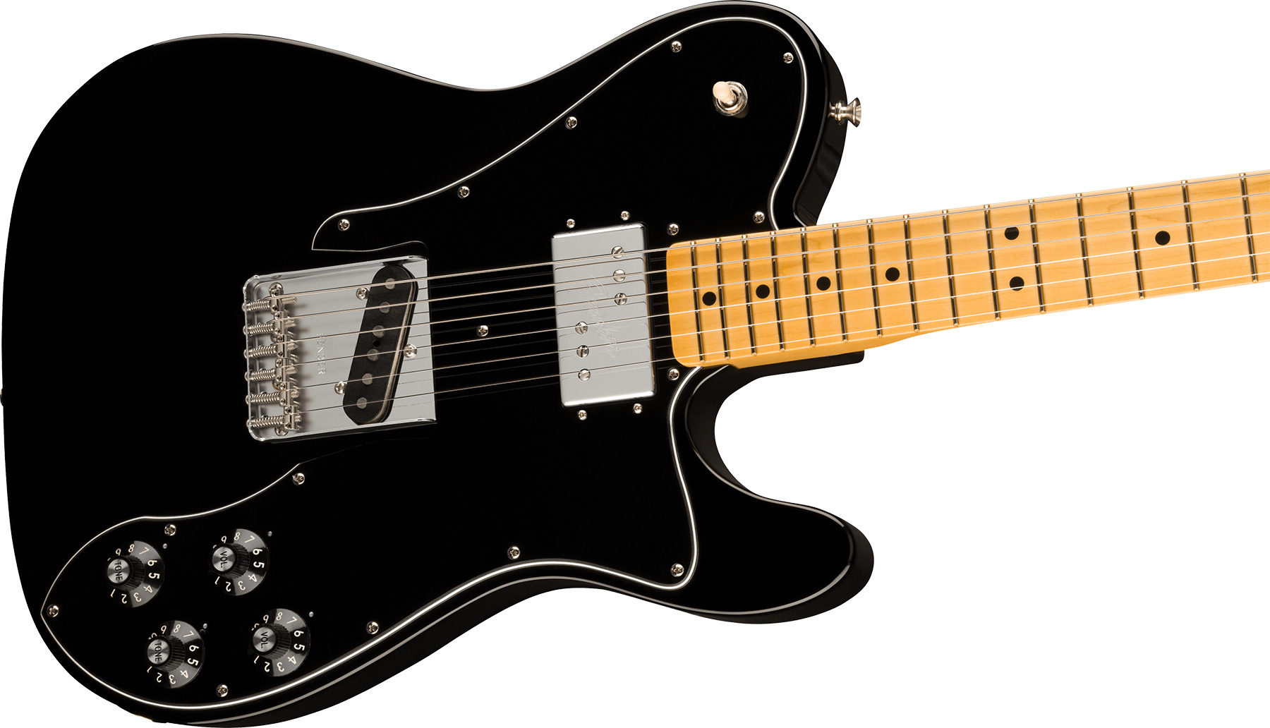 Fender Tele Custom 1977 American Vintage Ii Usa Sh Ht Mn - Black - E-Gitarre in Teleform - Variation 1