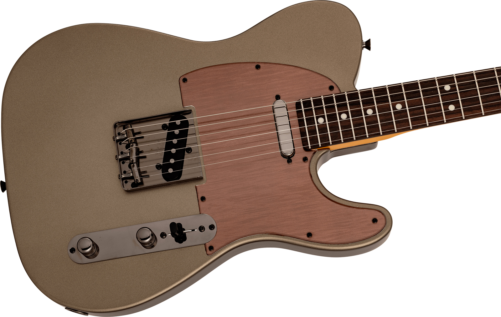 Fender Tele Hybrid Ii Mij Ltd Jap 2s Ht Rw - Matte Champagne Mirage - E-Gitarre in Teleform - Variation 2