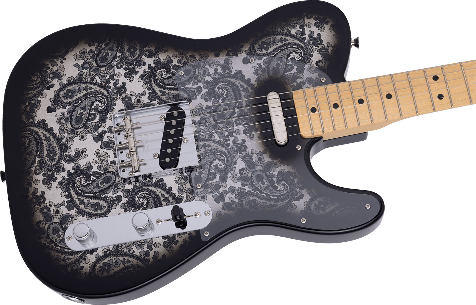 Fender Tele Ltd Jap 2s Ht Mn - Black Paisley - E-Gitarre in Teleform - Variation 2