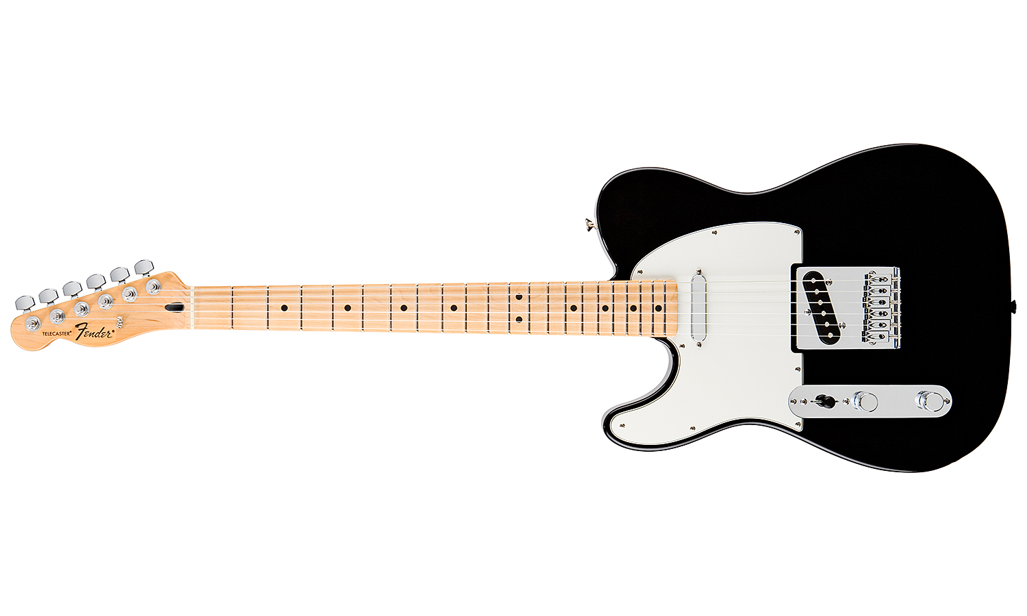 Fender Tele Mexican Standard 2011 Gaucher 2s Mn Black - E-Gitarre für Linkshänder - Variation 1