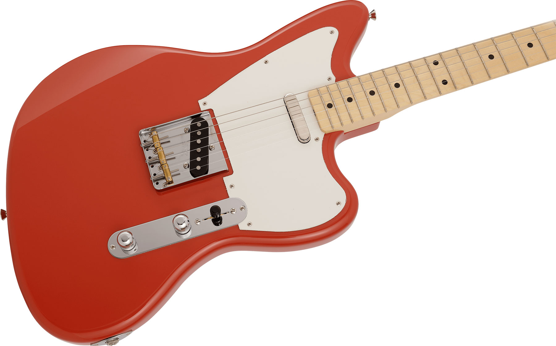 Fender Tele Offset Ltd Jap 2s Ht Mn - Fiesta Red - Retro-Rock-E-Gitarre - Variation 2