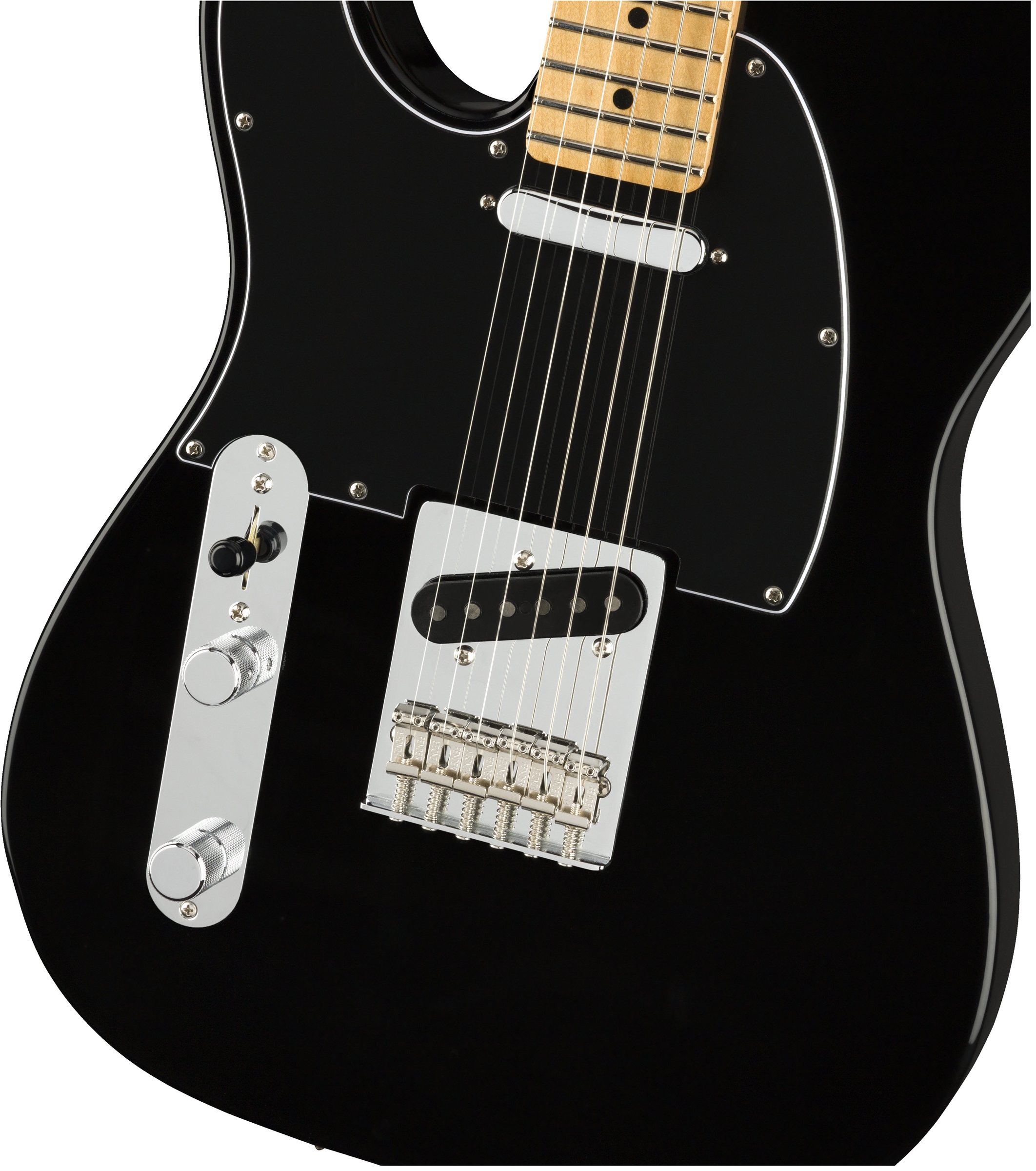 Fender Tele Player Lh Gaucher Mex Ss Mn - Black - E-Gitarre für Linkshänder - Variation 2