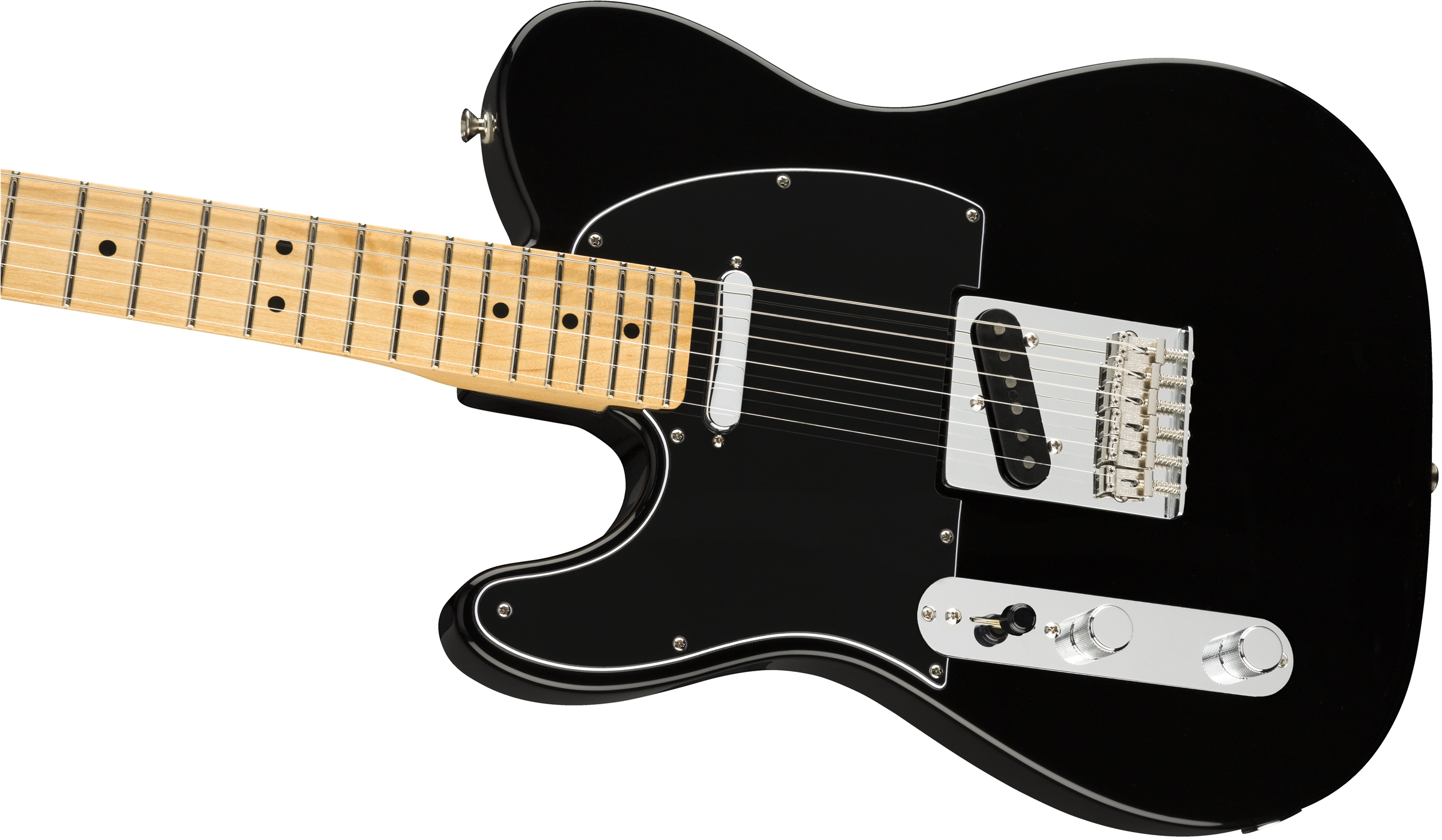 Fender Tele Player Lh Gaucher Mex Ss Mn - Black - E-Gitarre für Linkshänder - Variation 3