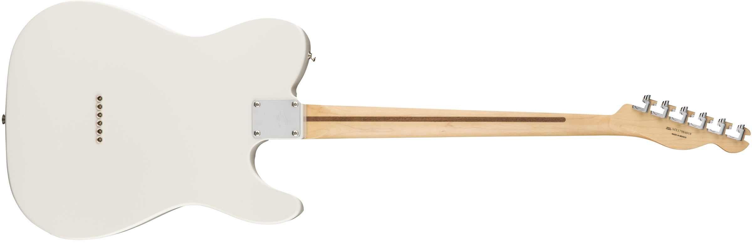 Fender Tele Player Lh Gaucher Mex Ss Pf - Polar White - E-Gitarre für Linkshänder - Variation 1