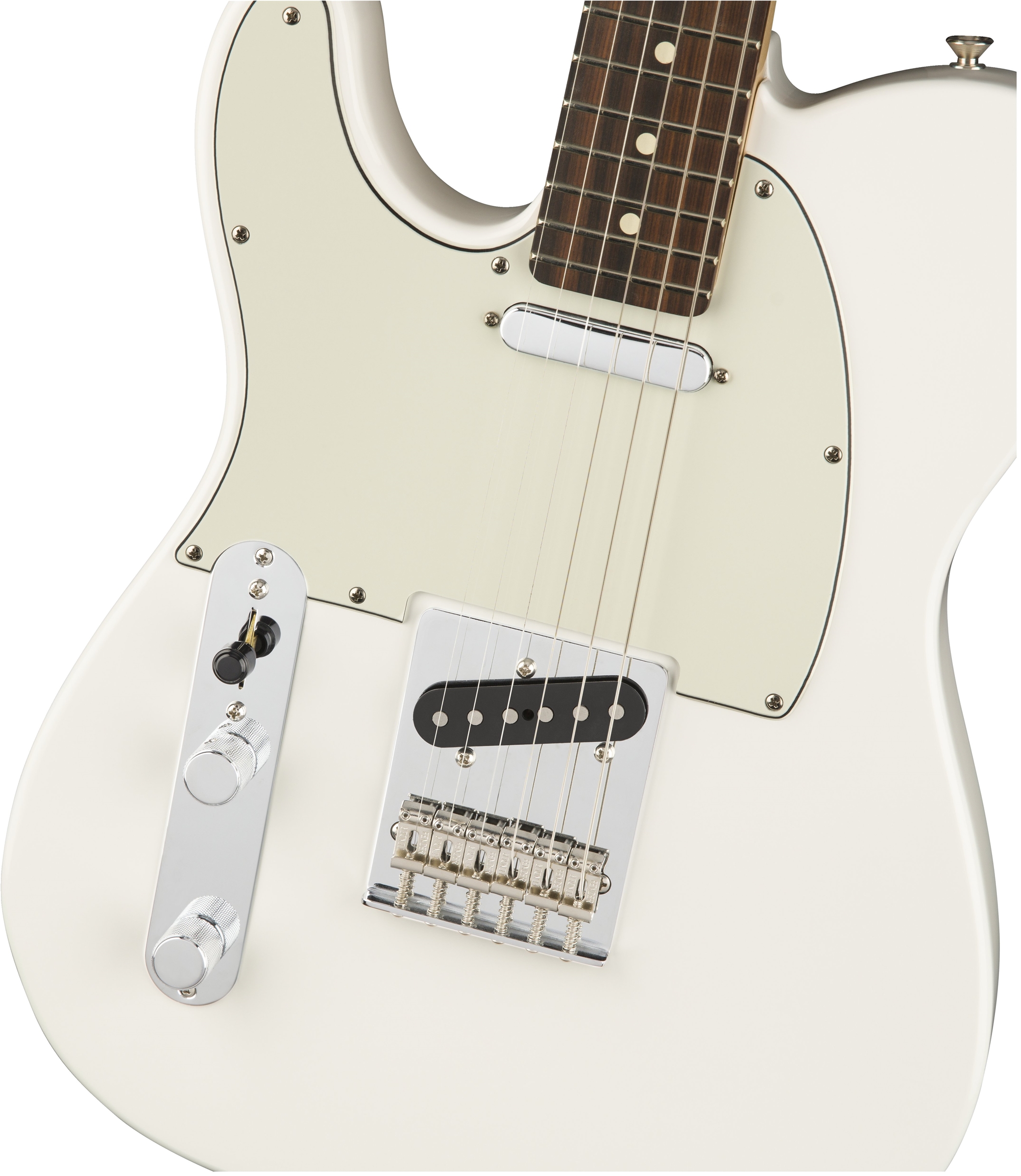 Fender Tele Player Lh Gaucher Mex Ss Pf - Polar White - E-Gitarre für Linkshänder - Variation 2