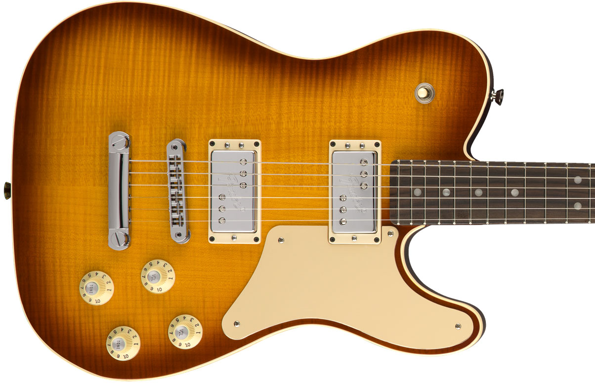 Fender Tele Troublemaker Parallel Universe Usa Hh Ht Rw - Ice Tea Burst - E-Gitarre in Teleform - Variation 1