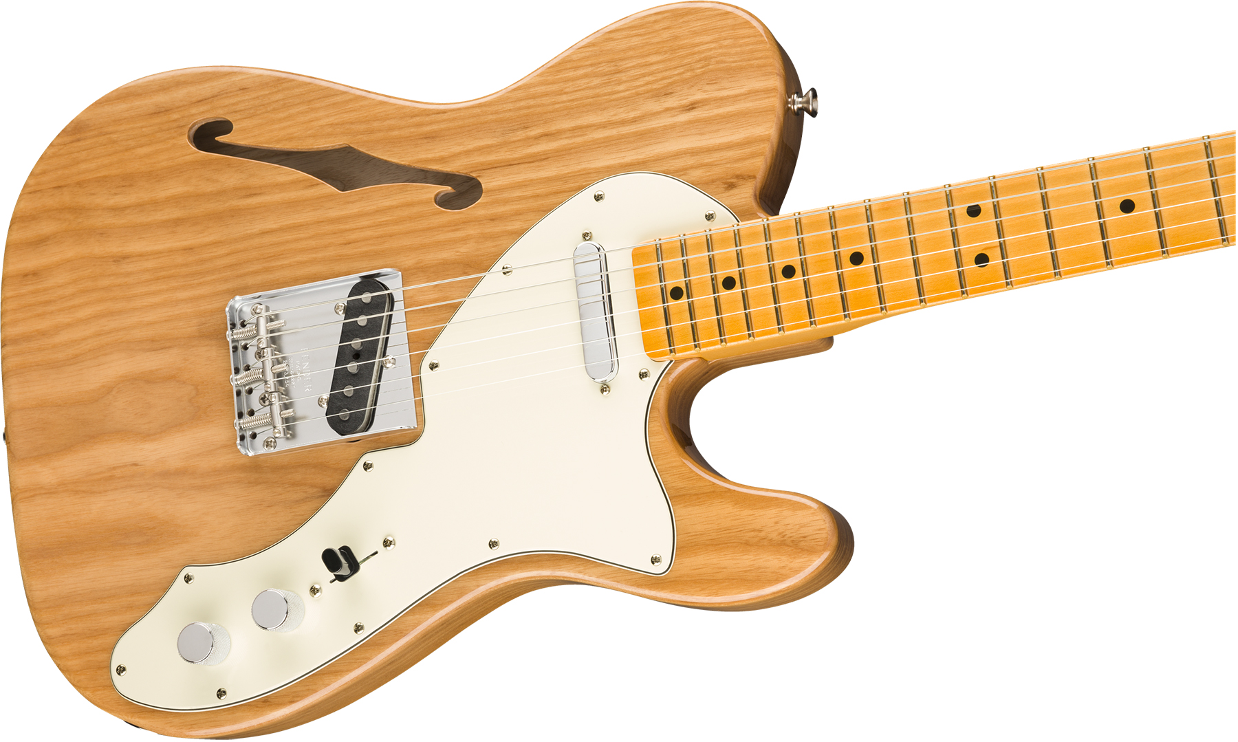 Fender Tele 60s Thinline American Original Usa Ss Mn - Aged Natural - Semi-Hollow E-Gitarre - Variation 2