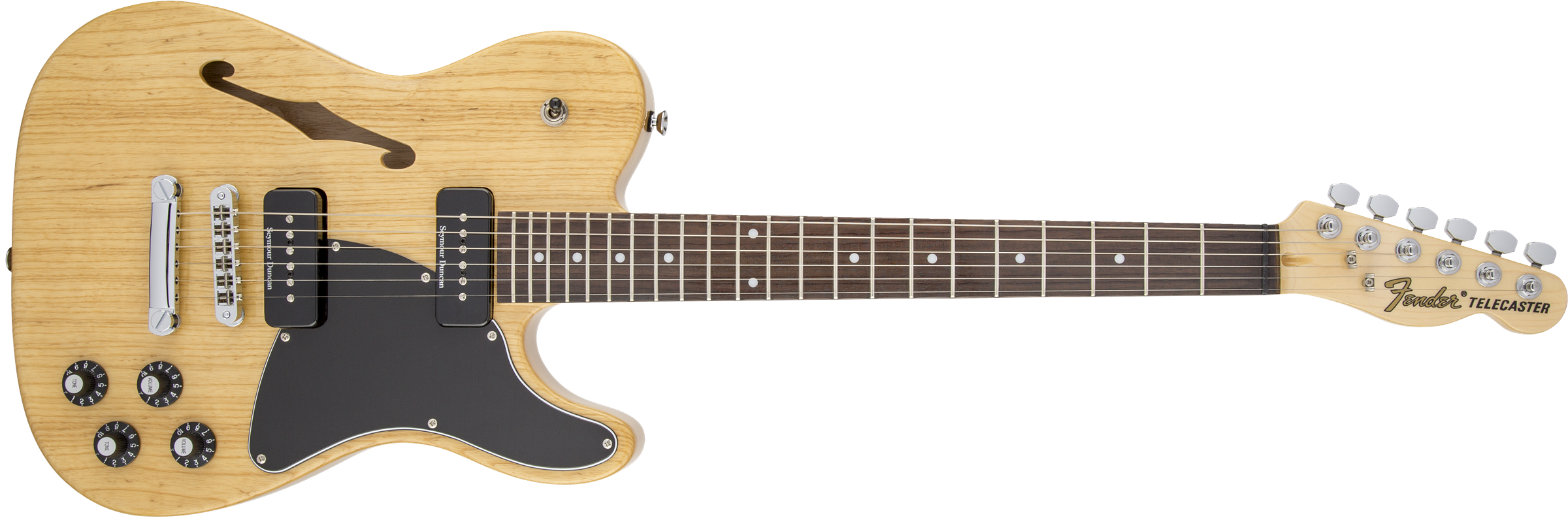 Fender Jim Adkins Tele Ja-90 Mex Signature 2p90 - Natural - Semi-Hollow E-Gitarre - Variation 1