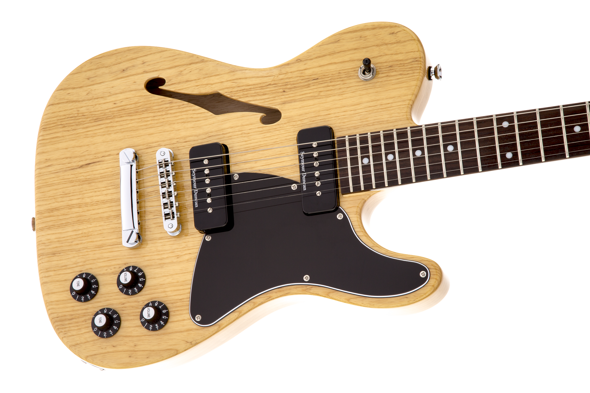 Fender Jim Adkins Tele Ja-90 Mex Signature 2p90 - Natural - Semi-Hollow E-Gitarre - Variation 2