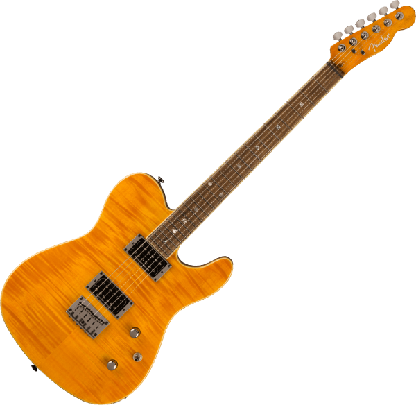 E-gitarre in teleform Fender Telecaster Korean Special Edition Custom FMT (LAU) - Amber