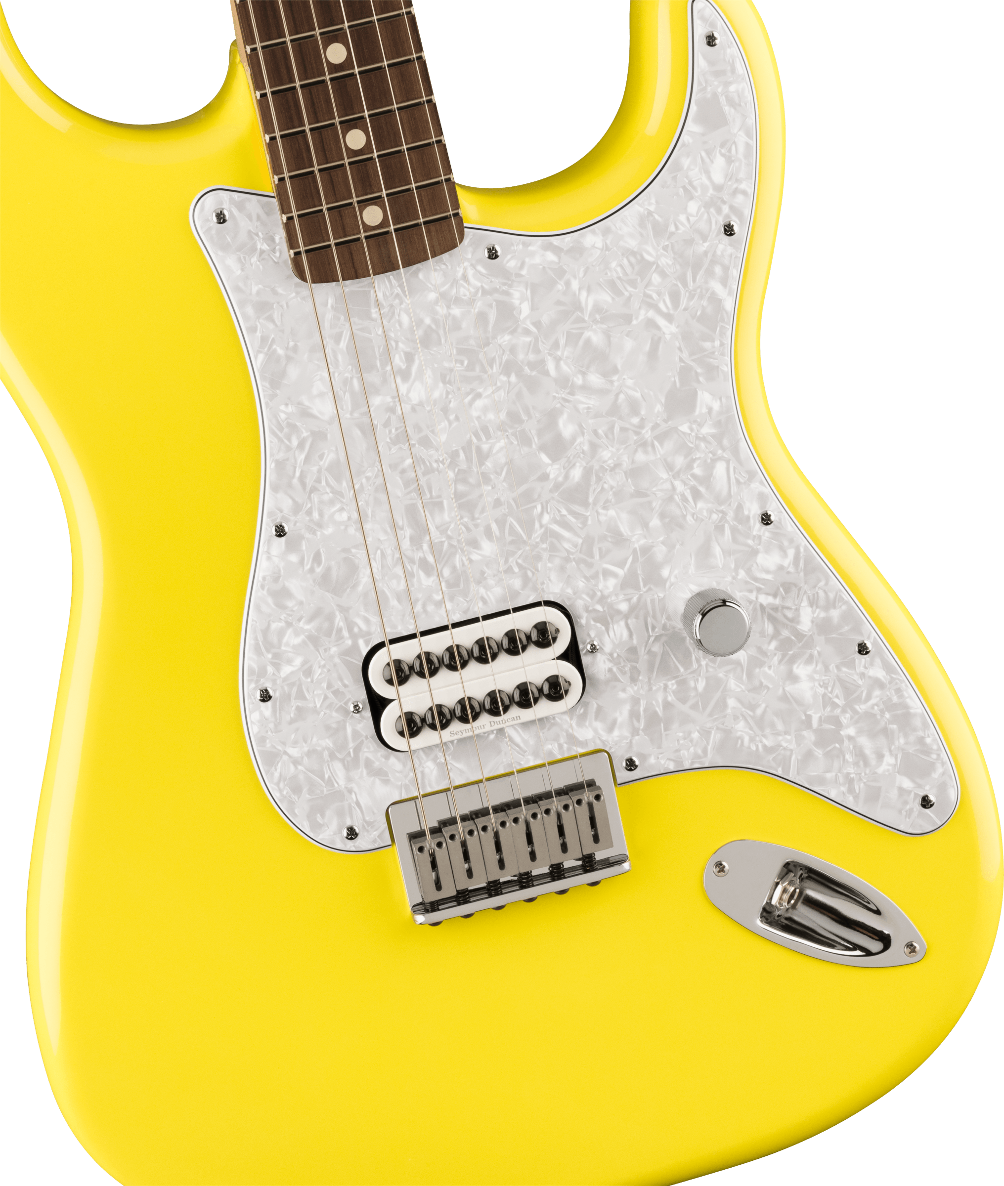 Fender Tom Delonge Ltd Mex Signature 1h Ht Rw - Graffiti Yellow - E-Gitarre in Str-Form - Variation 2
